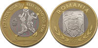 ROMANIA 100 LEI ROMANIA 100 LEI 1996 BRASS NICKEL 4.5 MM THICK PIEDFORT -