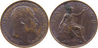 GREAT BRITAIN FARTHING Edward VII., 1901 - 1910 -