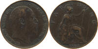 GREAT BRITAIN FARTHING Edward VII., 1901 - 1910 -