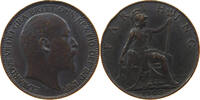 GREAT BRITAIN FARTHING Edward VII., 1901 - 1910 -