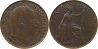 GREAT BRITAIN FARTHING Edward VII., 1901 - 1910 -