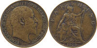 GREAT BRITAIN FARTHING Edward VII., 1901 - 1910 -