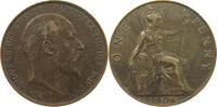 GREAT BRITAIN PENNY Edward VII., 1901 - 1910 -