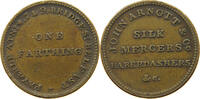 GREAT BRITAIN FARTHING SILK MERCERS HABERDASHRES JOHN ARNOTT -