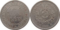 BRAZIL 100 REIS Pedro II. 1831 - 1889 -