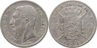 BELGIUM 50 CENTIMES Leopold II. 1865-1909 -
