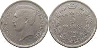 BELGIUM 5 FRANCS Albert I. 1909-1934 -