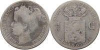 CURACAO 1/4 GULDEN Wilhelmina 1890-1948 -