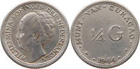 CURACAO 1/4 GULDEN Wilhelmina 1890-1948 -