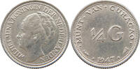 CURACAO 1/4 GULDEN Wilhelmina 1890-1948 -