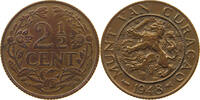 CURACAO 2 1/2 CENTS 1948 Wilhelmina 1890-1948 -