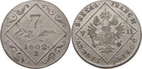 Haus Habsburg 7 Kreuzer Franz II./I., 1792-1835 Überprägung U79 im Wappen -