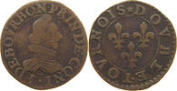 FRANCE CHATEAU RENAUD DOUBLE TOURNOIS Francois de Bourbon-Conti, 1605-1614. -