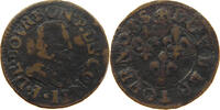 FRANCE CHATEAU RENAUD DOUBLE TOURNOIS Francois de Bourbon-Conti, 1605-1614. -
