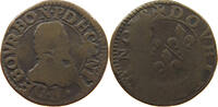 FRANCE CHATEAU RENAUD DOUBLE TOURNOIS Francois de Bourbon-Conti, 1605-1614. -