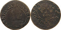 FRANCE CHARLEVILLE DOUBLE TOURNOIS Charles II de Gonzague, 1637 - 1665 II OFF-CENTER -