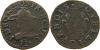 FRANCE CHATEAU RENAUD DOUBLE TOURNOIS Francois de Bourbon-Conti, 1605-1614. -
