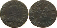 FRANCE CHATEAU RENAUD DOUBLE TOURNOIS Francois de Bourbon-Conti, 1605-1614. -