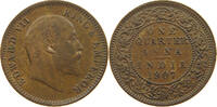 INDIA BRITISH 1/4 ANNA Edward VII., 1901 - 1910 -