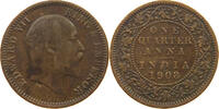 INDIA BRITISH 1/4 ANNA Edward VII., 1901 - 1910 -