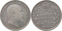 INDIA BRITISH 2 ANNAS Edward VII., 1901 - 1910 -