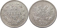 FINLAND Nikolaus II. (1894-1917) 50 PENNIÄ 1917 SS-VZ
