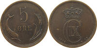 DENMARK 5 ÖRE Christian IX. (1863-1906) -