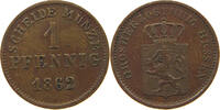 HESSEN DARMSTADT PFENNIG Ludwig III. 1848-1877. -