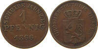 HESSEN DARMSTADT PFENNIG Ludwig III. 1848-1877. -