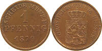 HESSEN DARMSTADT PFENNIG Ludwig III. 1848-1877. -