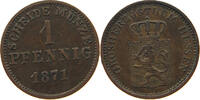 HESSEN DARMSTADT PFENNIG Ludwig III. 1848-1877. -