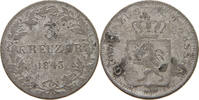 HESSEN DARMSTADT 3 KREUZER Ludwig II. 1830-1848 -