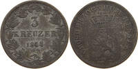 HESSEN DARMSTADT 3 KREUZER Ludwig II. 1830-1848 -
