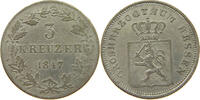HESSEN DARMSTADT 3 KREUZER Ludwig II. 1830-1848 -