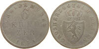 HESSEN DARMSTADT 6 KREUZER Ludwig II. 1830-1848. -