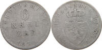 HESSEN DARMSTADT 6 KREUZER Ludwig II. 1830-1848. -