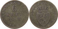 HESSEN DARMSTADT 6 KREUZER Ludwig II. 1830-1848. -