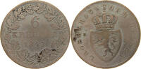 HESSEN DARMSTADT 6 KREUZER Ludwig II. 1830-1848. -