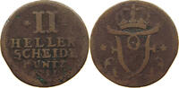 HESSEN KASSEL 2 HELLER FRIEDRICH I. (1730-1751) -