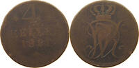HESSEN KASSEL 4 HELLER Wilhelm I. 1803-1821. -