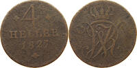 HESSEN KASSEL 4 HELLER Wilhelm II. 1821-1847 -