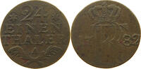 BRANDENBURG PREUSSEN 1/24 TALER ZEITGENÖSSISCHE FÄLSCHUNG KUPFER Friedrich II. der Große (1740-1786) -