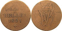 HESSEN KASSEL 4 HELLER Wilhelm II. 1821-1831 -