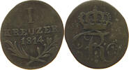 KREUZER 1814 WÜRTTEMBERG König Friedrich (1806-1816) S-SS