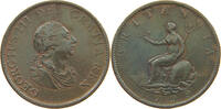 GREAT BRITAIN HALFPENNY 1799 GEORGE III. (1760-1820) VF