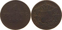 BAYERN 1 PFENNIG MAXIMILIAN II. JOSEPH (1848-1864) -
