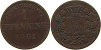 BAYERN 1 PFENNIG MAXIMILIAN II. JOSEPH (1848-1864) -