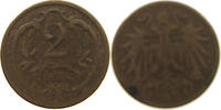 HAUS HABSBURG 2 HELLER 1894 FRANZ JOSEPH I. (1848-1916) WEAK STRUCK S 11.55 US$  +  28.87 US$ shipping