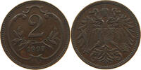 HAUS HABSBURG 2 HELLER 1897 FRANZ JOSEPH I. (1848-1916) SS 6.93 US$  +  28.87 US$ shipping