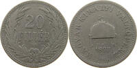 HAUS HABSBURG 20 FILLER 1893 FRANZ JOSEPH I. (1848-1916) S 3.46 US$  +  28.87 US$ shipping